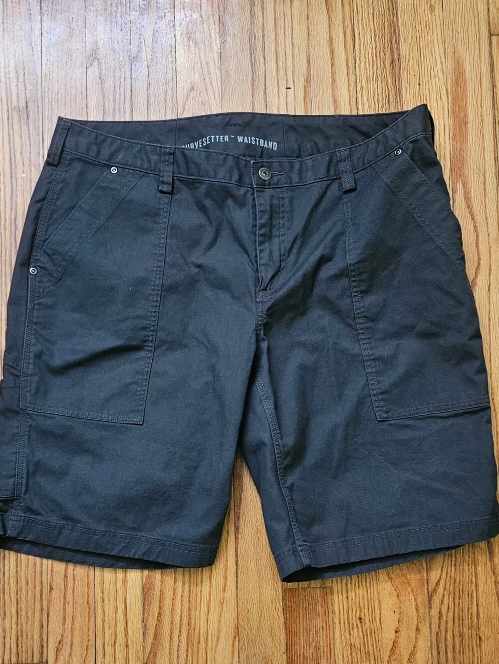 Duluth Trading Co. Dark Gray Cargo Shorts Curvesetter Waistband Size 16W